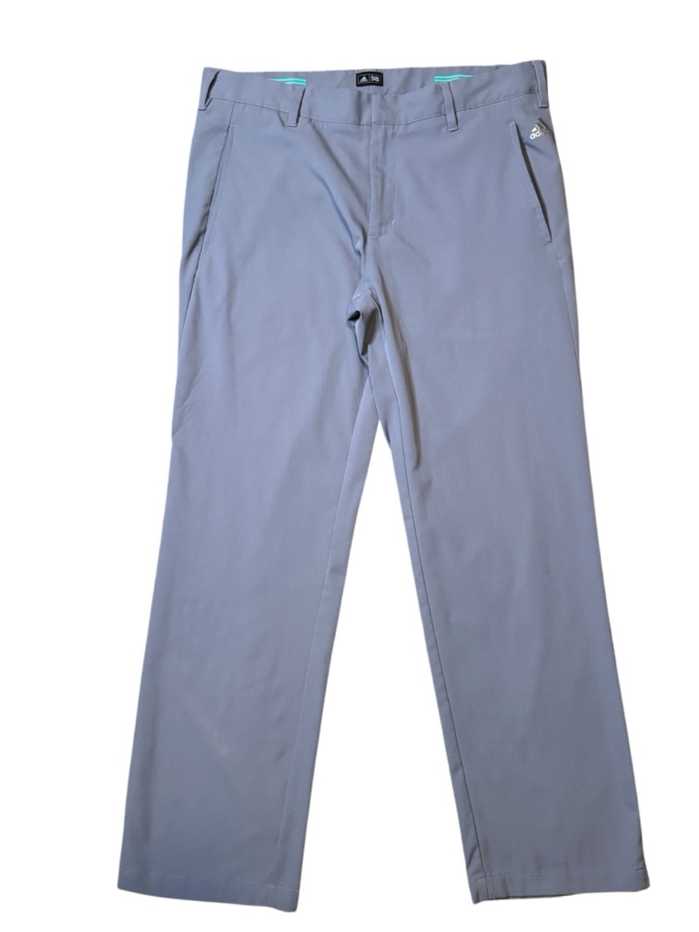 Adidas Golf Pants Men 34x30 Gray Performance Stretch Flat Front